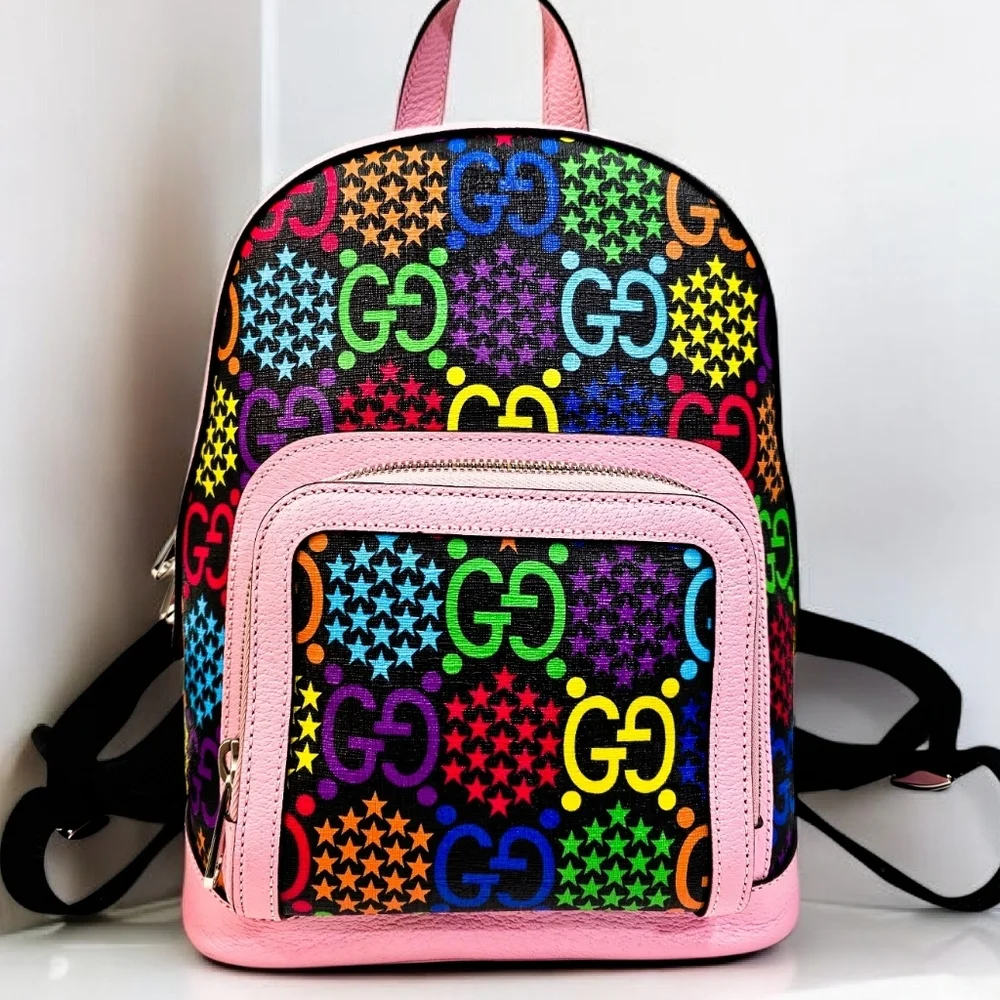 gg mini backpack GUCCI Marmont toned hardware Gucci GG Supreme Ophidia small